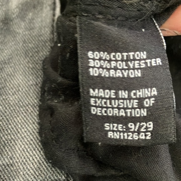 Blue Savvy Grey High Rise Black Destroyed Jeans Size 9/29 - Picture 5 of 9